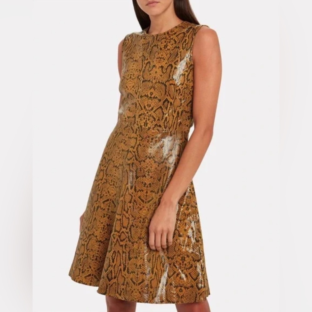 Notes Du Nord Snake Leather Sleeveless Dress